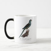 Ground Parrot or Swamp Parrot, Pezoporus Wallicus モーフィングマグカップ (左)