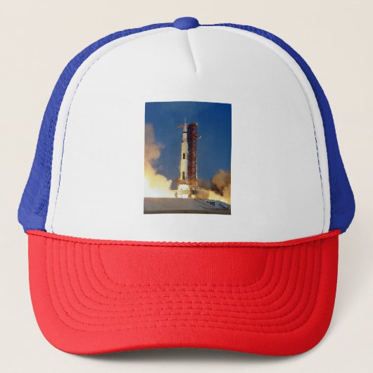 Ground View First Moon Mission Rocket Launch キャップ (正面)
