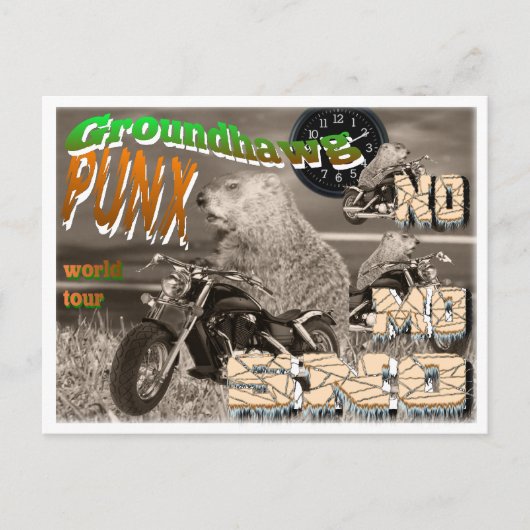 Groundhawg PUNXワールドツアーNO MO SNO ポストカード (正面)