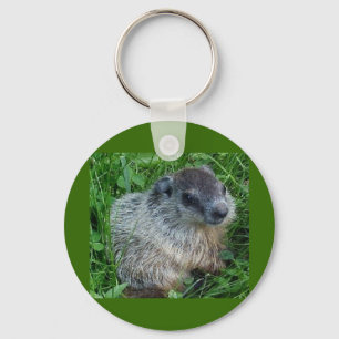 GroundhogかウッドチャックKeychain キーホルダー