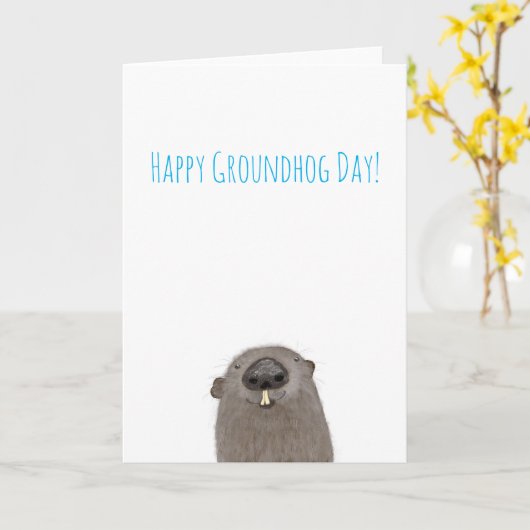 Groundhogのデイカード カード (黄色い花)