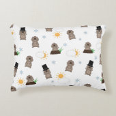 Groundhogの日のパターン アクセントクッション (正面)