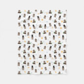 Groundhogの日のパターン フリースブランケット (正面)