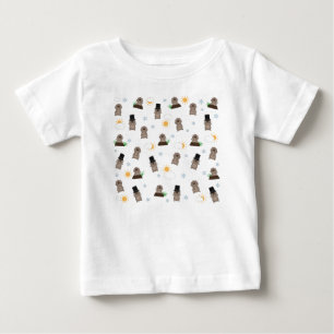 Groundhogの日のパターン ベビーTシャツ