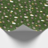 Groundhogの日のパターン ラッピングペーパー (角)