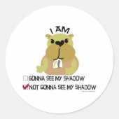 Groundhogの日の投票は影なし ラウンドシール (正面)