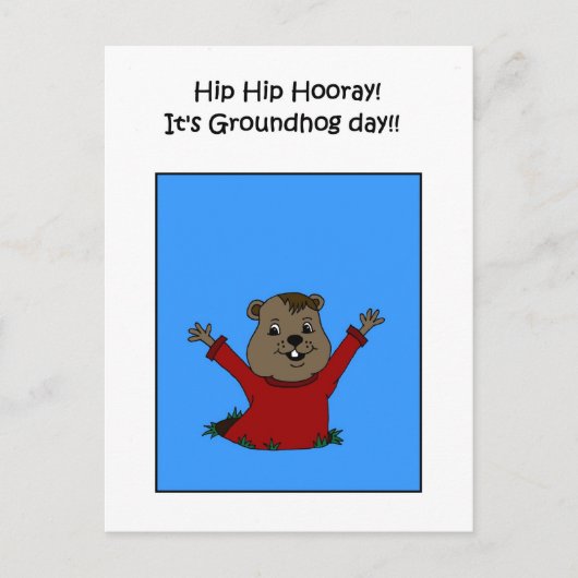 Groundhogの日はがきを作成する ポストカード (正面)
