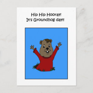 Groundhogの日はがきを作成する ポストカード