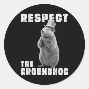 Groundhogの日を尊重Groundhog_1 ラウンドシール