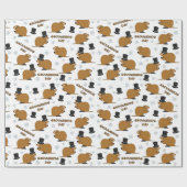 Groundhogの日パターン ラッピングペーパー (フラット)