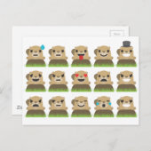groundhogのemojis ポストカード (正面/裏面)