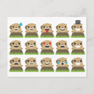 groundhogのemojis ポストカード