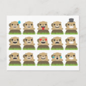 groundhogのemojis ポストカード (正面)