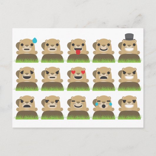 groundhogのemojis ポストカード (正面)