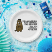 Groundhogは天気を制御し、あなたは私のハートを制御 ペーパープレート (パーティー)