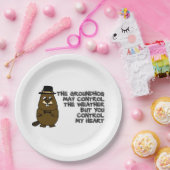 Groundhogは天気を制御し、あなたは私のハートを制御 ペーパープレート (パーティー)
