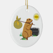 Groundhogは遠くにに広がっています セラミックオーナメント (右)
