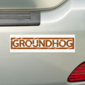 Groundhogスタンプ バンパーステッカー (車上)