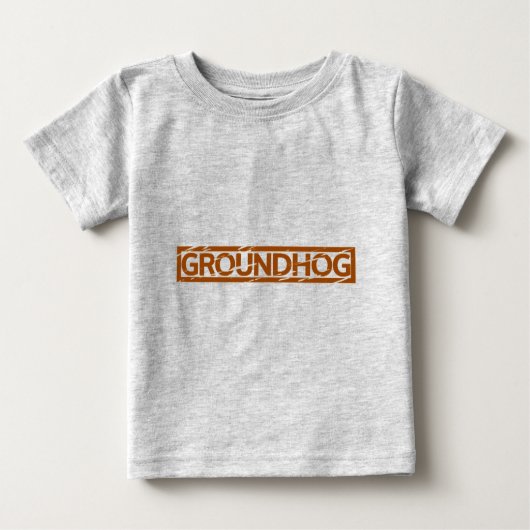 Groundhogスタンプ ベビーTシャツ (正面)