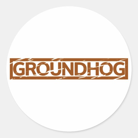 Groundhogスタンプ ラウンドシール (正面)
