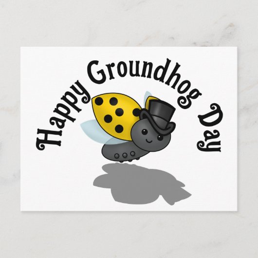 GroundhogデイレディバグTシャツ ポストカード (正面)