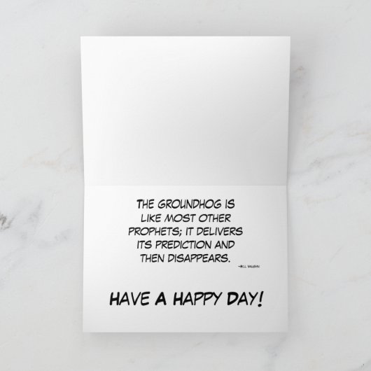 Groundhogベビー カード (内部)