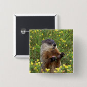 Groundhogポーズ 缶バッジ (正面&裏面)