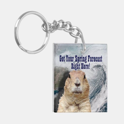 Groundhog春予測 キーホルダー (正面左)