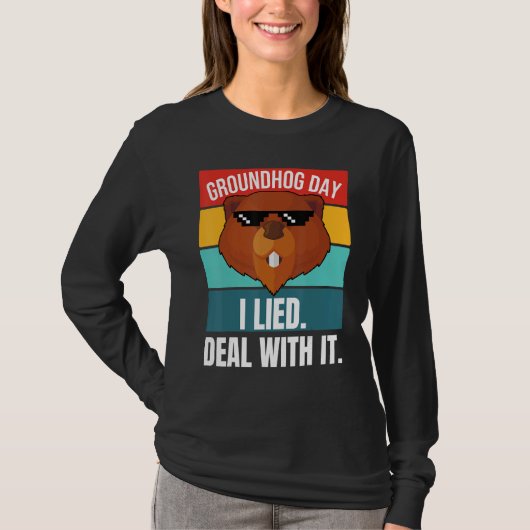 Groundhog私はそれをWoodchuck Ground Hogで処理した Tシャツ (正面)