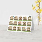 groundhog絵文字 カード (黄色い花)