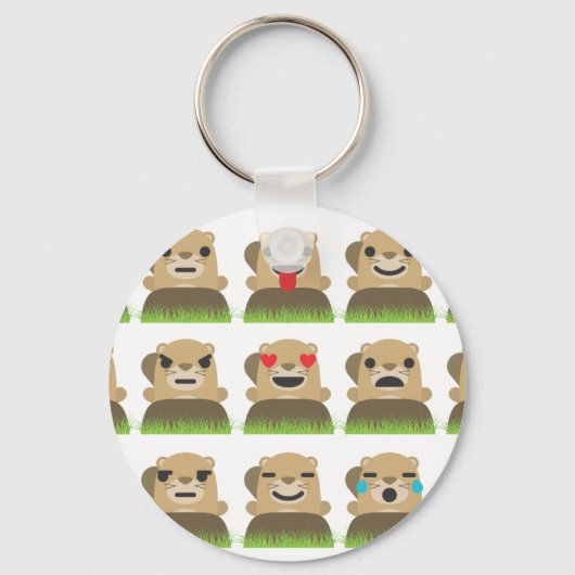 groundhog絵文字 キーホルダー (正面)