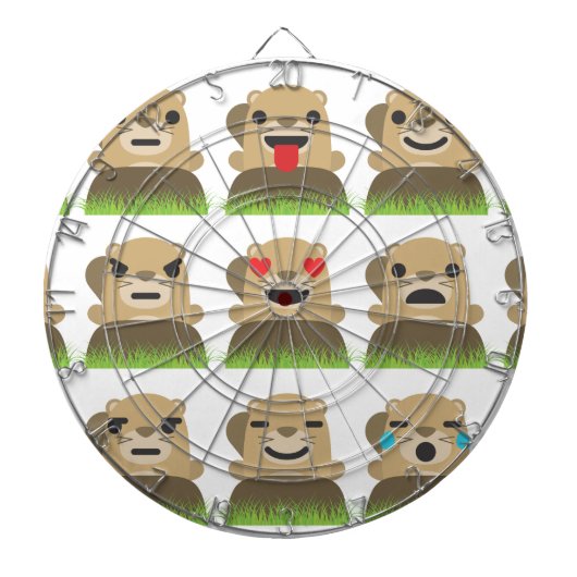 groundhog絵文字 ダーツボード (正面)