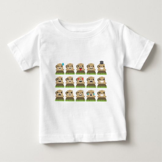 groundhog絵文字 ベビーTシャツ (正面)