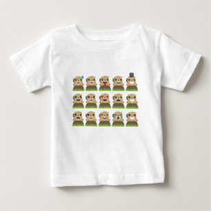 groundhog絵文字 ベビーTシャツ