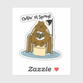 Groundhog Bookwormが春を待つ シール (シート)