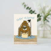 Groundhog Bookwormが春待ち シーズンポストカード (スタンド正面)