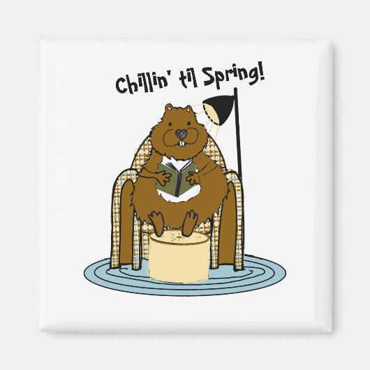 Groundhog Bookworm春待ち マグネット (正面)