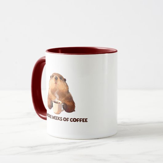 Groundhog Coffee | Six More Weeks of Coffee マグカップ (正面左)