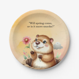 Groundhog Dayをテーマにした紙プレート ペーパープレート