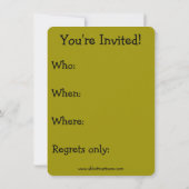 Groundhog Dayパーティーユーモアのある招待状 招待状 (裏面)