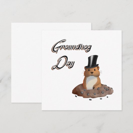 groundhog dayフラットカード (正面/裏面)