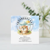 Groundhog Day招待状カー祝ド – おもしろい 招待状 (スタンド正面)