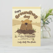 Groundhog Day招待状 招待状 (スタンド正面)