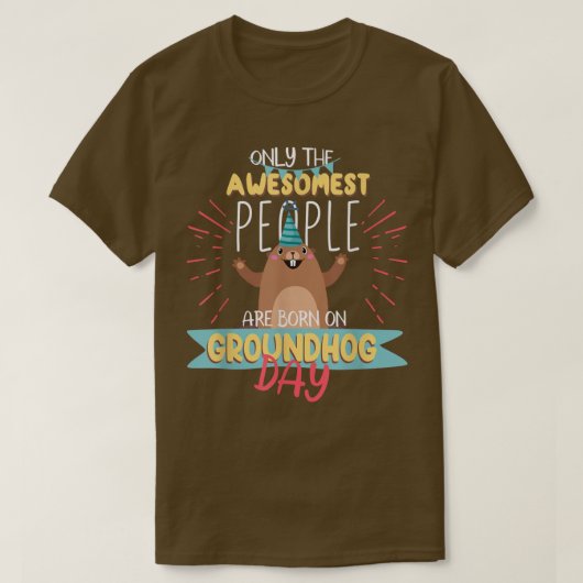 Groundhog Day誕生日2021グラウンドホッグ愛好家ギフト Tシャツ (デザイン正面)