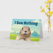 Groundhog Day に何も見えなかった カード (黄色い花)