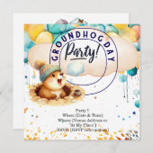 Groundhog Day 祝 withおもしろい セーブザデート (正面/裏面)