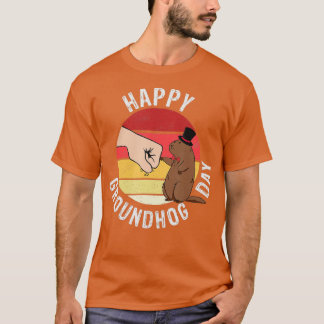 Groundhog Day 2021 A Happy Groundhog DayヴィンテージG Tシャツ