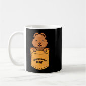 Groundhog Day 2023 Pocket Meme Funny Groundhog Lov コーヒーマグカップ (左)