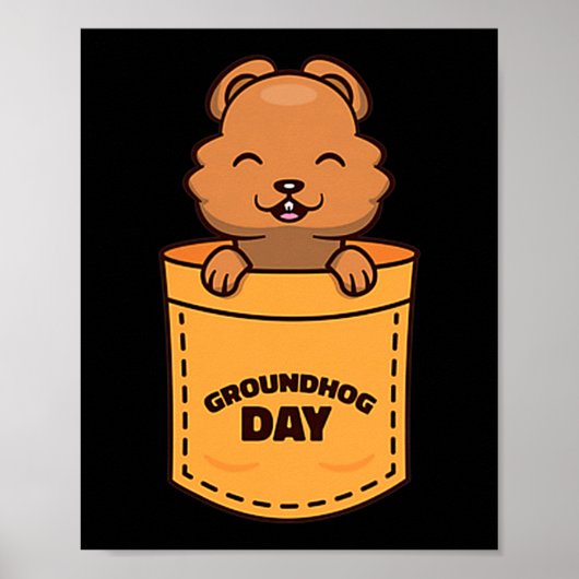 Groundhog Day 2023 Pocket Meme Funny Groundhog Lov ポスター (正面)