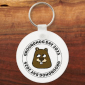 Groundhog Day 2025 with Groundhog顔 キーホルダー (裏面)